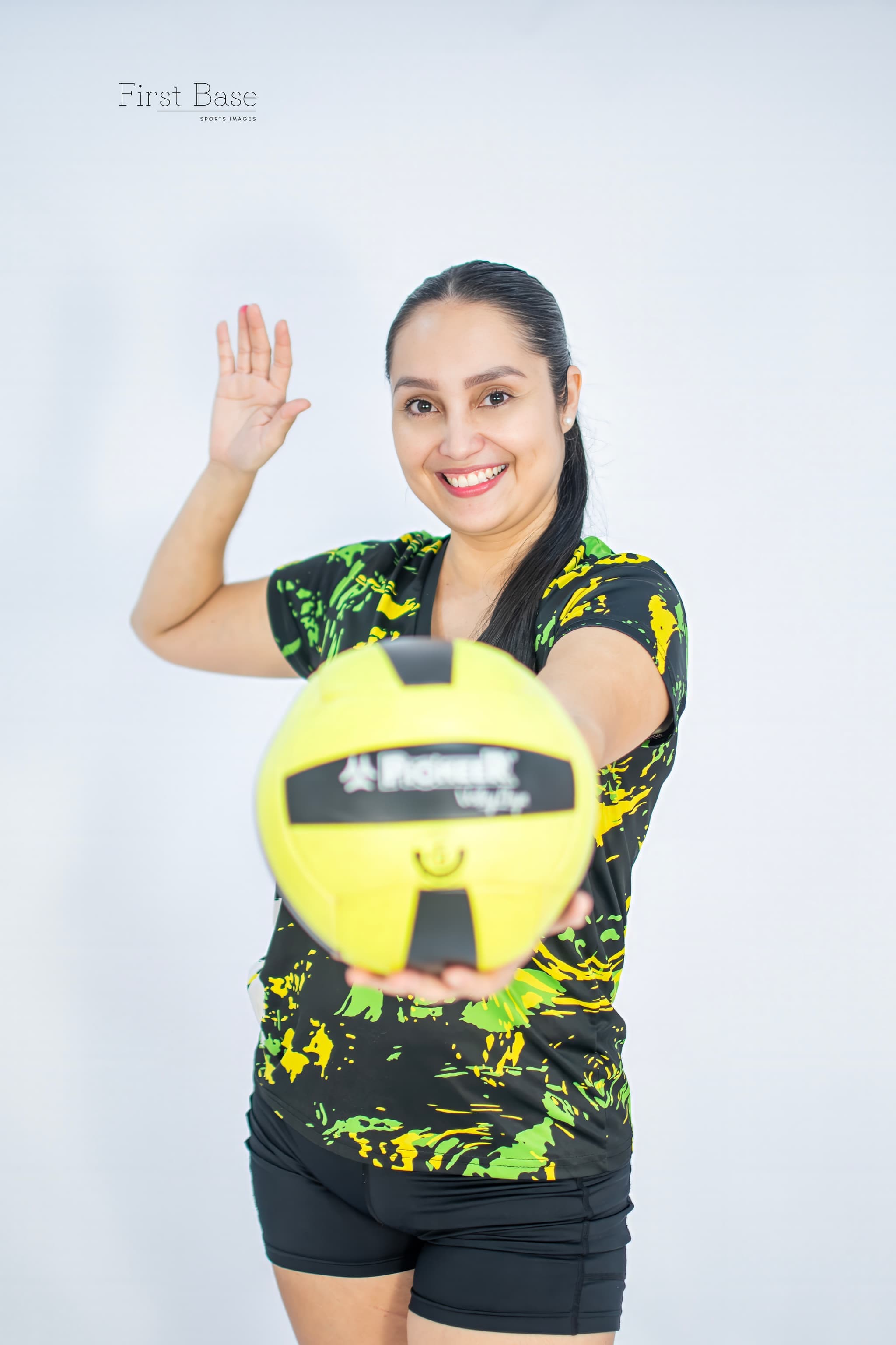 Retrato deportivo con balón